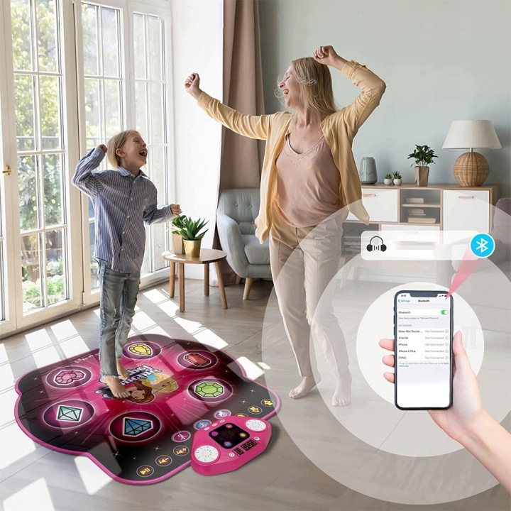 Великий килимок танцювальний для дітей з BLUETOOTH LED 27 режимів гра для дітей — фото 3