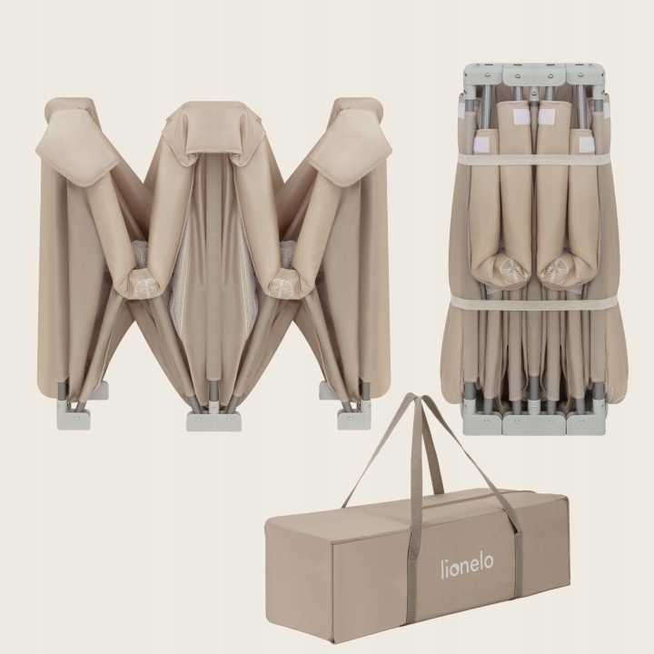 Lionelo Манеж Florence Easy Fold Бежевий Sand 151 x 185 см — фото 6