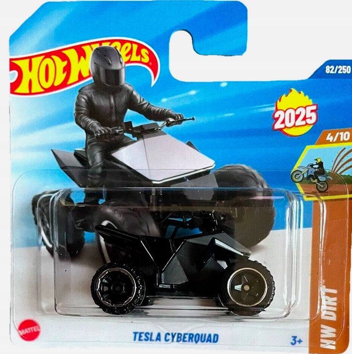 Hot wheels 2025 tesla cyberquad hyw31 82/250 hw dirt 4/10 — фото 2