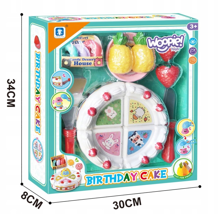 TORT URODZINOWY OWOCE DO KROJENIA NA RZEPY WOOPIE Seria Woopie