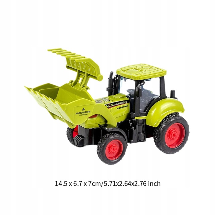 Трактор Іграшка Фермер Truck Farm Транспортний засіб Toy Farm Механізми Toy Затискач вилковий навантажувач — фото 6