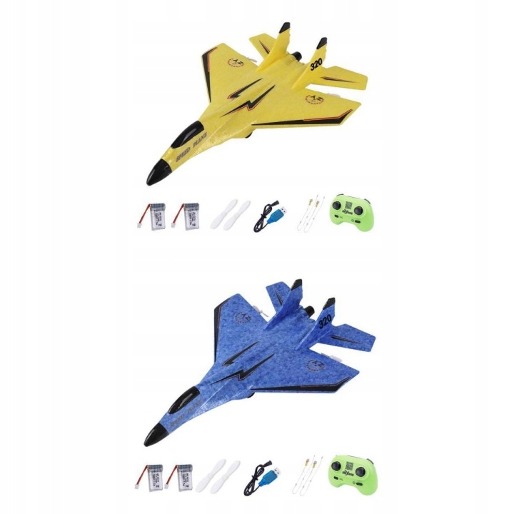2.4 г 2CH EPP Foam RC Літак Outdoor Game Планер USB Червоний 2 шт. Акумулятор — фото 8
