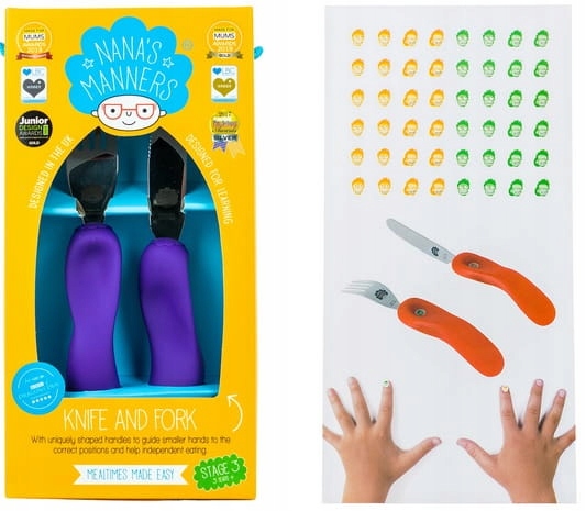 Nanas Manners Stage 3 Sztućce Фіолетовий 3-9 років фіолетові правильний хват — фото 3