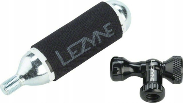 Насос велосипедний LEZYNE CONTROL DRIVE CO2 + Картридж Газовий 25 г Чорна