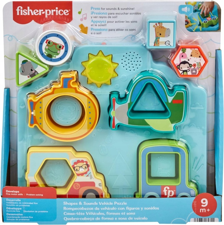 FISHER-PRICE головоломка інтерактивна пазли транспортні засоби і форми звук HRP31 — фото 2