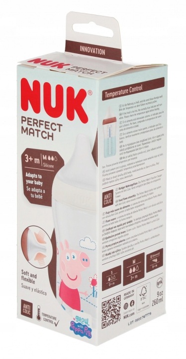 NUK пляшка PP 3 міс.+ 260 мл розм.M свинка PEPPA — фото 6