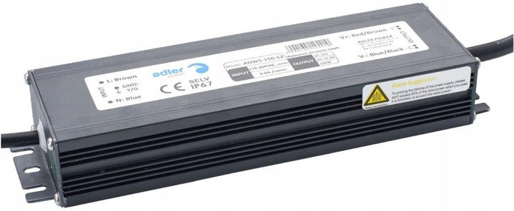 Profesionální vodotěsný napájecí zdroj 24V 150W 6,25A pro Led pásky IP67