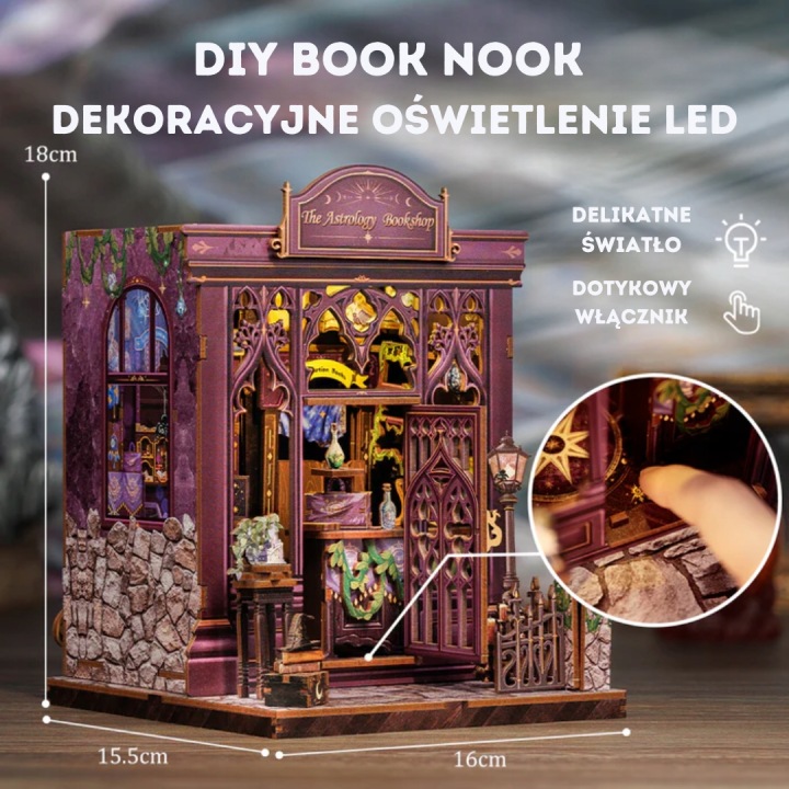 Мініатюрний будиночок міні Book Nook Астрологія щастя — фото 16