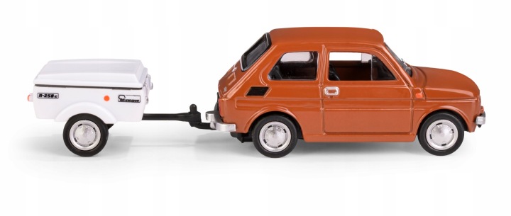 Niewiadów N250C Fiat 126p Необізнаний Малюк набір причіп PRL 1:43 — фото 6