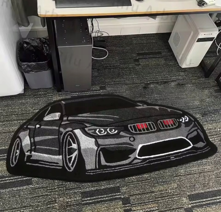 Koberec se sportovním autem Automobilový průmysl Kreativní Dárek Ozdoba