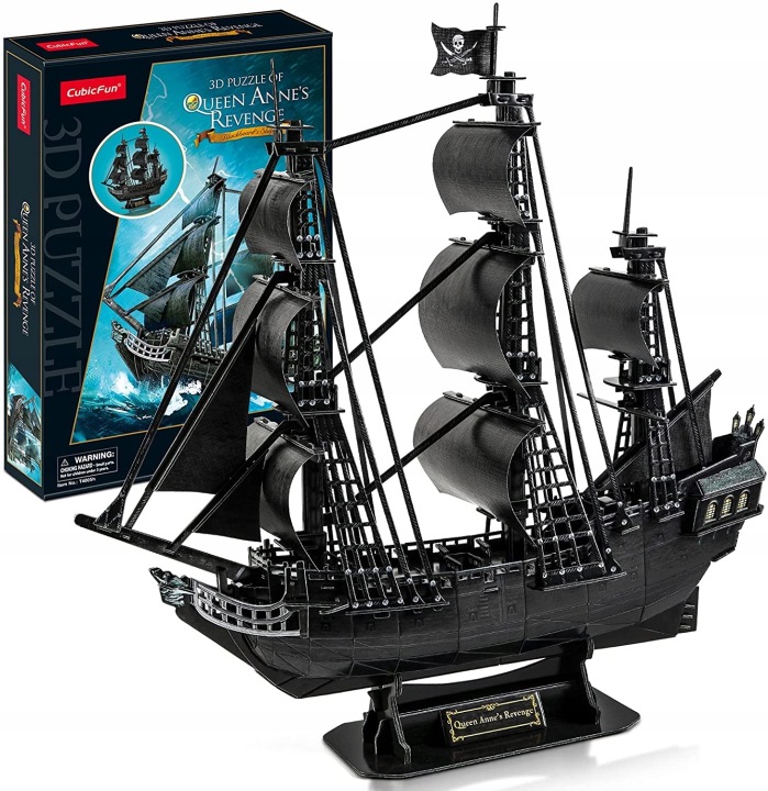 Уцінка Пазли 3D Cubic Fun Корабель піратський Помста Королеви Анни XL 308 (виставковий) — фото 7