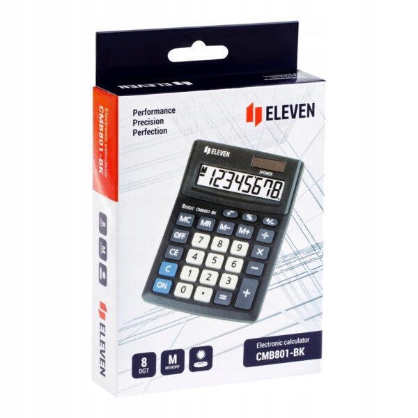 Калькулятор ELEV CMB801 BK в коробці 10 x 13 см для школи офісу і дому — фото 7