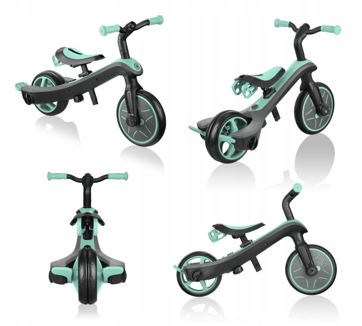Велосипед 4 в 1 триколісний / біговий / візок Globber Explorer Trike М'ятний — фото 5