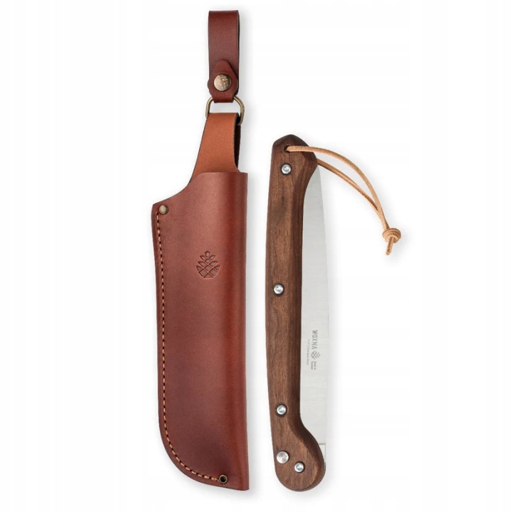 Bushcraftová pila Premium 250 mm kožená Pochva Nerezová Ocel