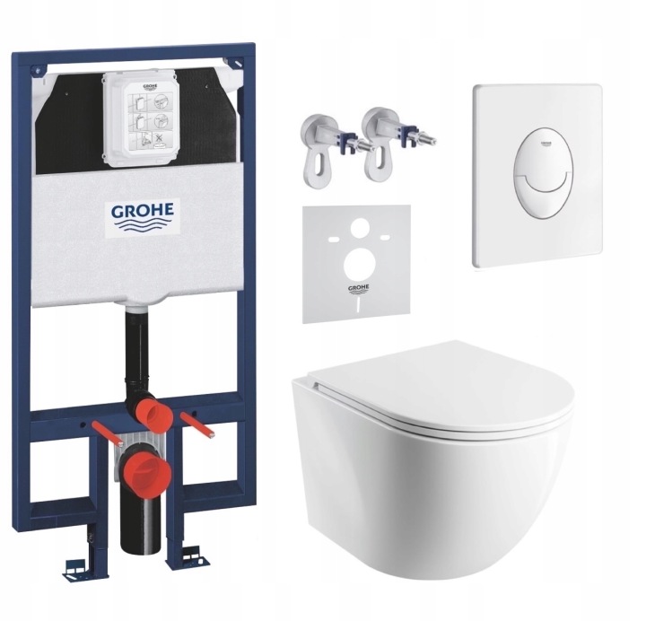 7v1 Sada Wc, Stelaz Grohe Slim Wc Mísa Omnires Mat Tornado Tlačítko