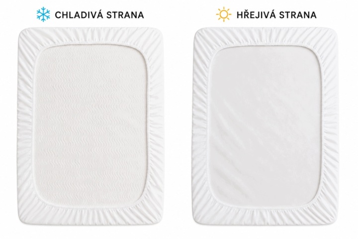 Oboustranný chránič matrace Léto/Zima 90x200cm bílý