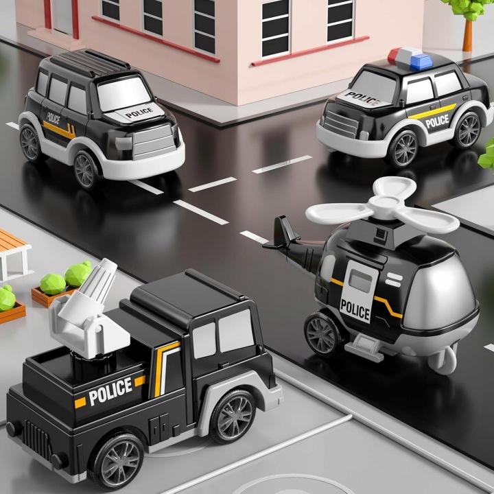 Іграшки транспортні, 7 в 1, іграшка для дітей, ZABAWKA SAMOCHÓD POLICYJNY — фото 6