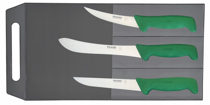 Polkars sada 3 nožů (modely 14, 15, 17) zelená