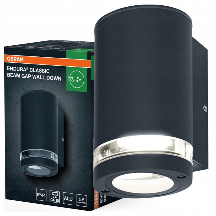 Zahradní nástěnné svítidlo Venkovní fasádní lampa GU10 Šedá IP44 Endura Osram