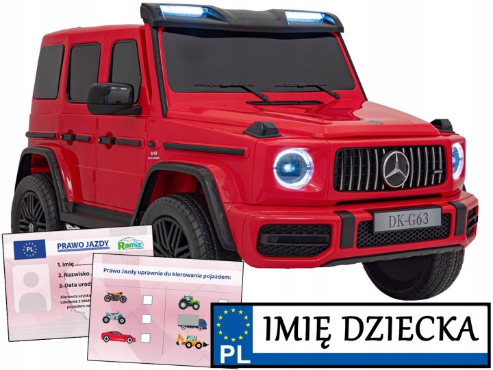 Транспортний засіб Mercedes Benz G63 AMG XXL STRONG MP4 Червоний