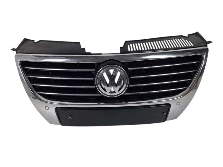 VW PASSAT B6 maszk komplett hűtőrács CHROM OK PDC (D) eredeti. 3C0853651D