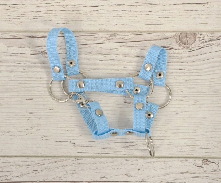Недоуздок для коня Hobby Horse універсальний A4 і A5 що застібається - блакитний — фото 2