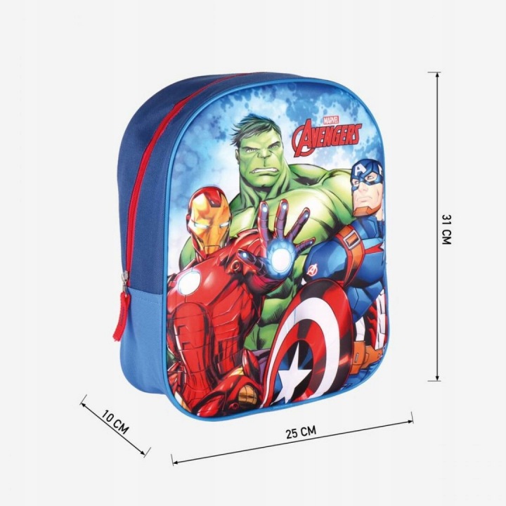 Рюкзак для дитсадка 3D AVENGERS з одним відділенням Cerda 31 см на прогулянки — фото 6