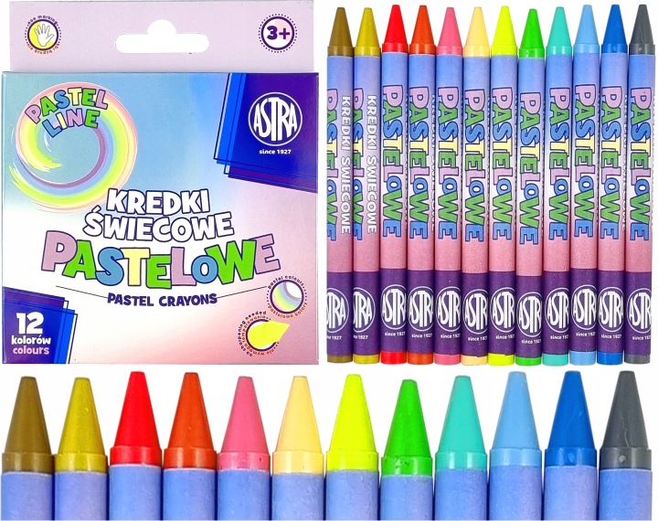 Олівці воскові PASTEL 12 кольорів ASTRA