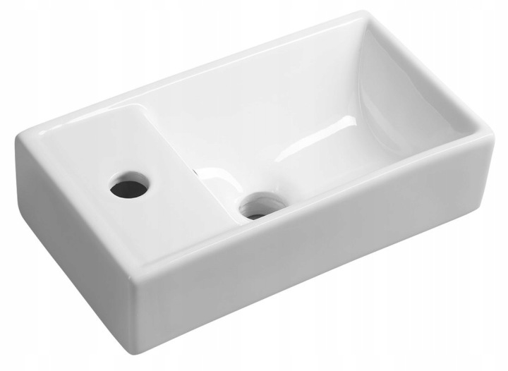 Sapho Minos keramické umyvadlo 40x22 cm levé 4759 Montážní sada bonus!