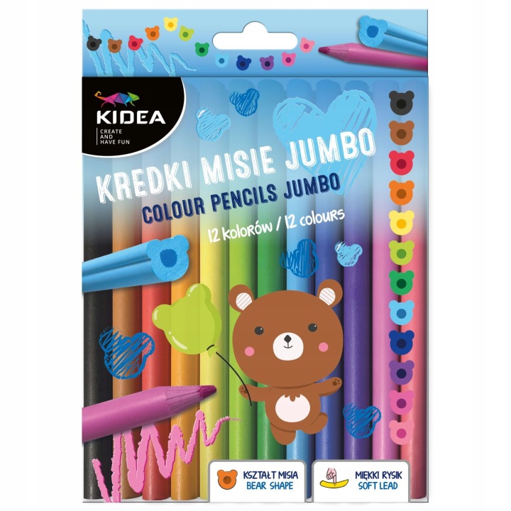 Кольорові олівці 12 кол. Kidea (KMJ12KKA)
