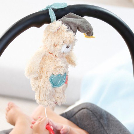 М'яка іграшка з музичною скринькою маленький ведмедик BRUNO з колекції BRUNO 20 см FEHN для дитини — фото 4