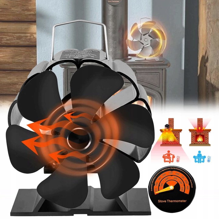 Krbové Ventilátory, 6 Lopatek, Tiché, Ventilátory Pro Kamna A Krby