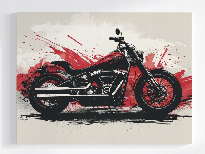 Plakát Motor Grafika Grunge Vintage Motocykl Retro 100x75