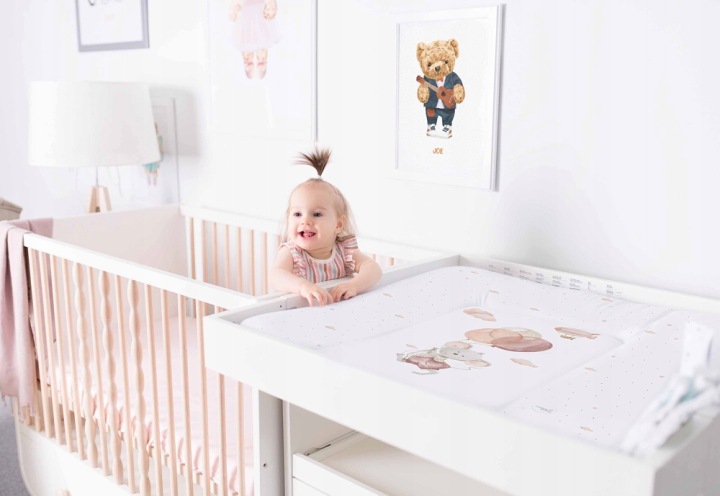 Ceba Baby Пеленальник м'який профільований 50x70 см Basic Star Duck бежевий — фото 2