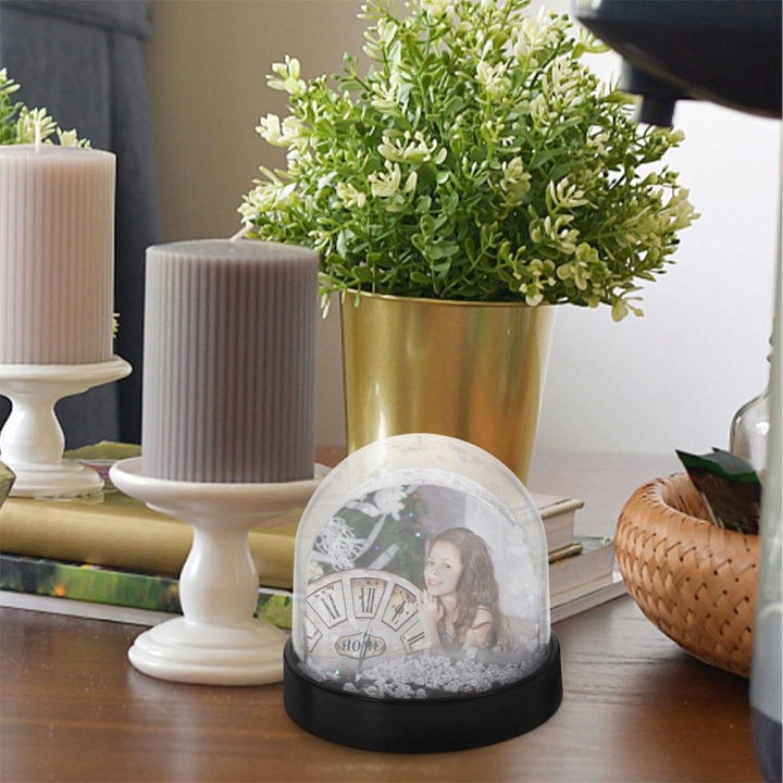 2 шт. Чорний Пластиковий Набір Рукоділля Snow Globe Для Персоналізованих Фото — фото 9