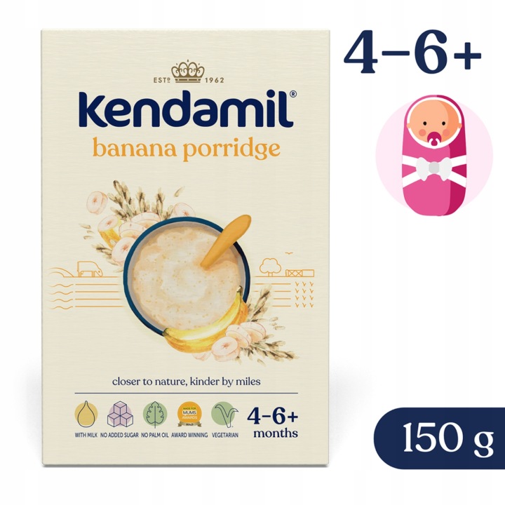 Kendamil Кашка молочна з бананом 150 г