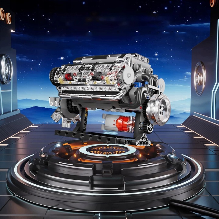 Технічний Двигун V8 – Конструктор з 552 Елементів, Model Silnika — фото 7