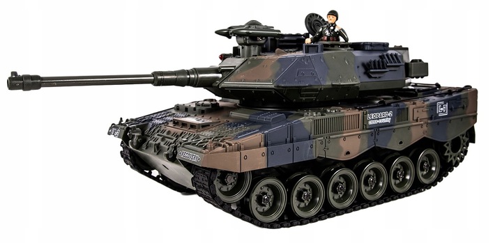 TANK CONTROLLED RC SHOOTS SMOKE LEOPARD 1:18