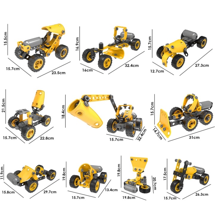 Klocki edukacyjne 112 elementów жовті з матеріалу ABS для дітей