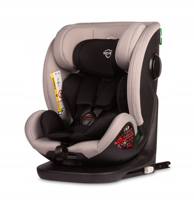 Caretero Securo крісло i-Size 40-150 см поворотний 360° світло-сірий — фото 3
