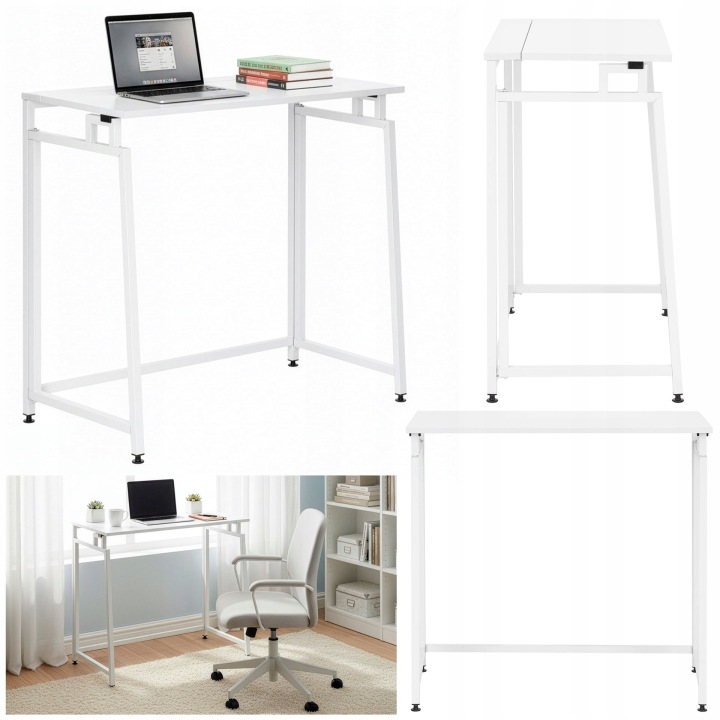 Skládací Stůl Loft Počítačový Industriální Lehký Stolek 80 cm Moderní