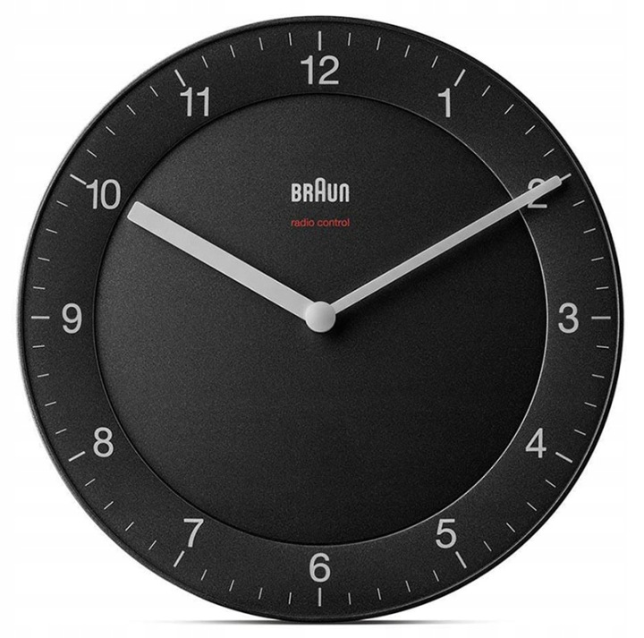 Rádiově synchronizovaný nástěnný hodinový stroj Braun Matný