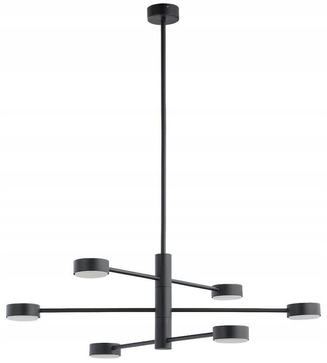 Lustr Orbit Černý 6xGX53 Závěsná lampa do pokoje do obývacího pokoje