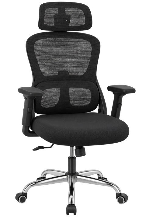 Kancelářská Otočná Židle Černá Ergonomická