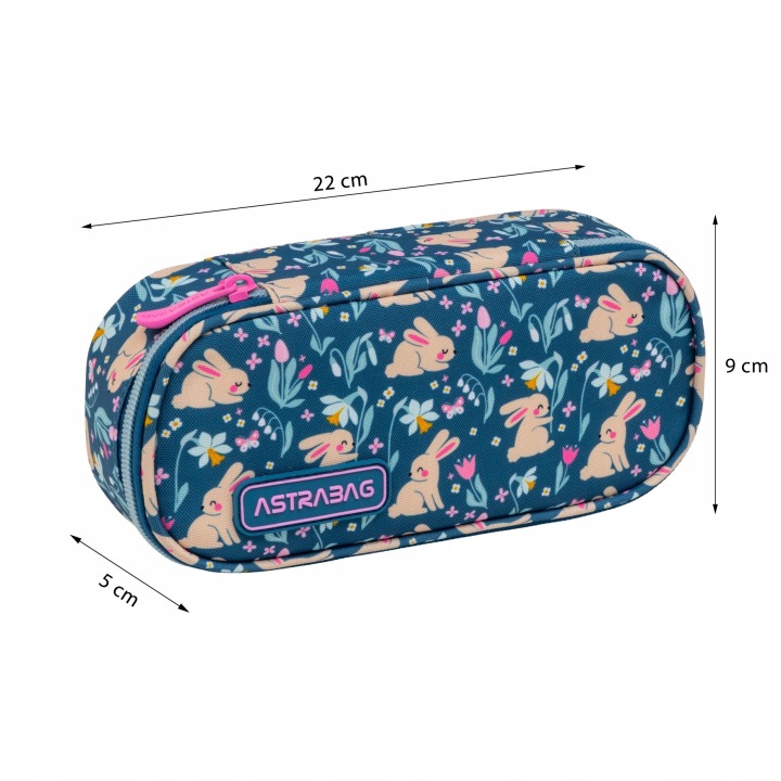 Пенал Сумочка Жорстка AstraBag CANDY BUNNY кролики для дівчинки — фото 2