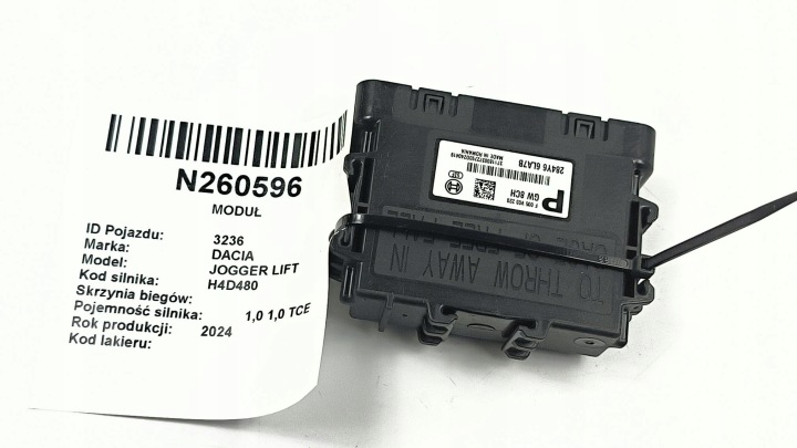 Centralina comfort 284Y66LA7B DACIA JOGGER LIFT
