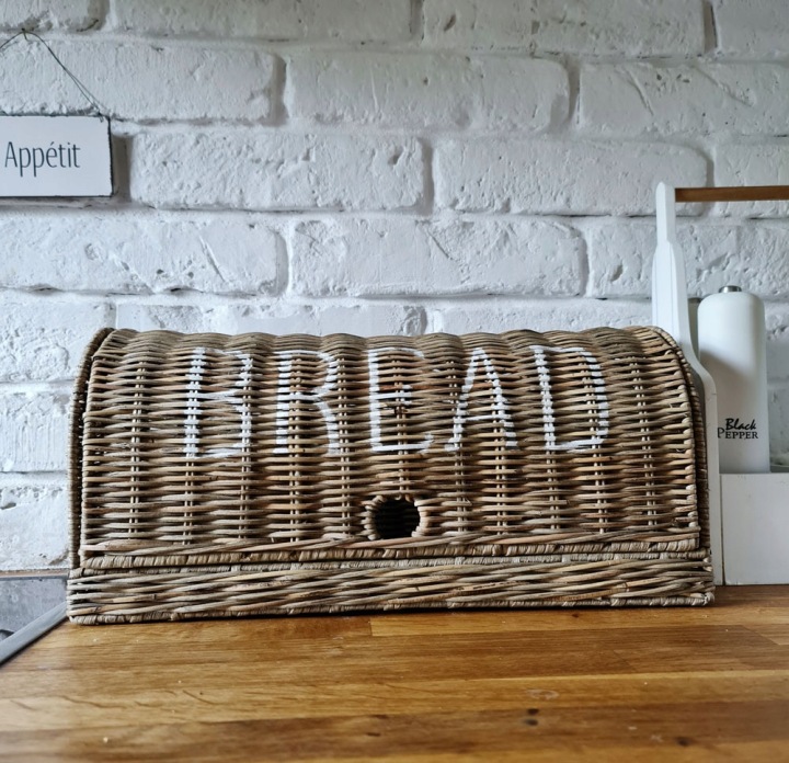 Ratanový chlebník Rustic Bread Box Hampton Nádoba na pečivo Ratanový koš