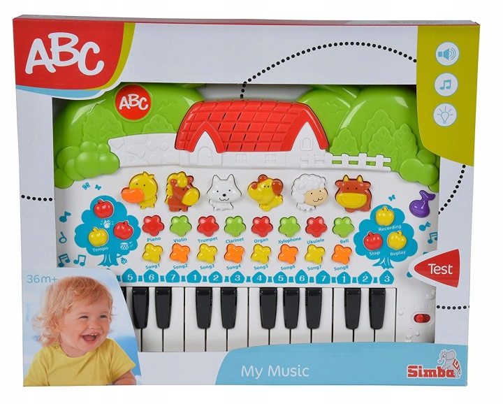 Синтезатор Simba 104018188 ABC 28x39 см для дітей від 3 років (виставковий)
