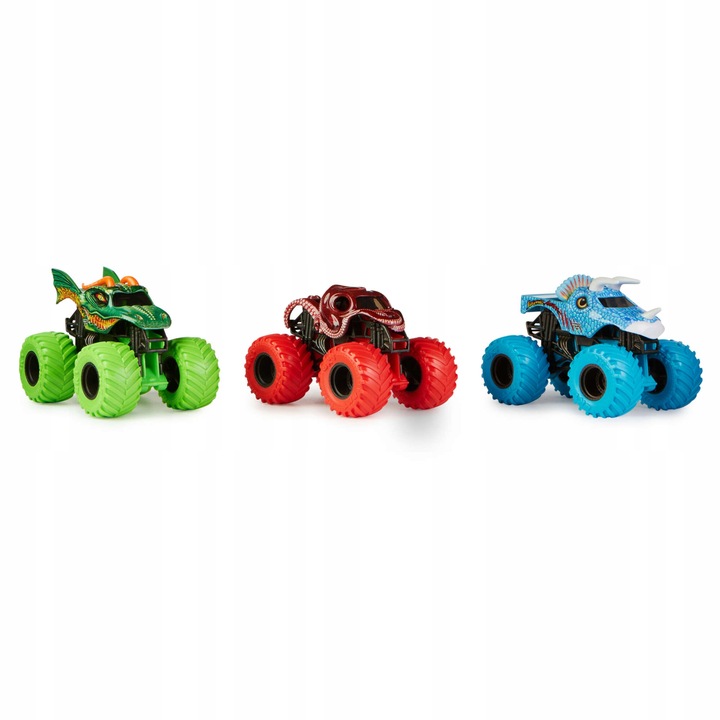 MONSTER JAM CHARGED BEASTS ZESTAW 3 POJAZDÓW MONSTER TRUCKS 1:64 Model MONSTER JAM CHARGED BEASTS