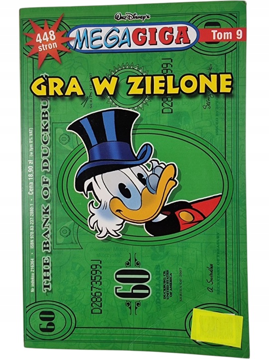 Zdjęcie egzemplarza: Gra w zielone / Mega Giga / Kaczor Donald / Komiks nr 9